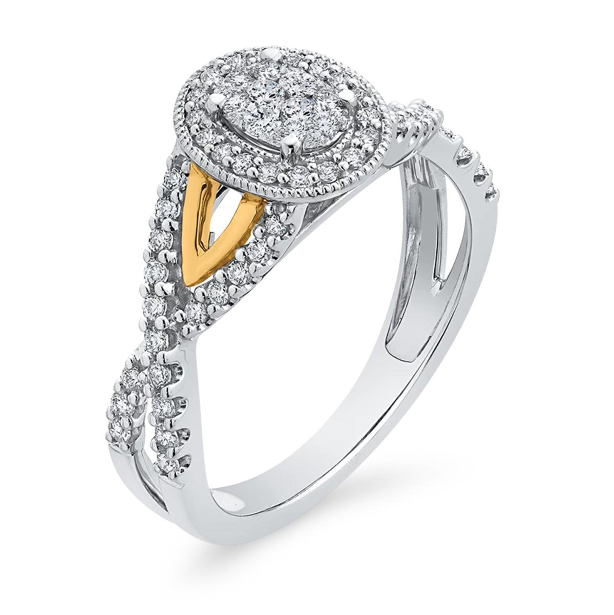 18K White Gold Sapphire And Diamond Petal Earrings